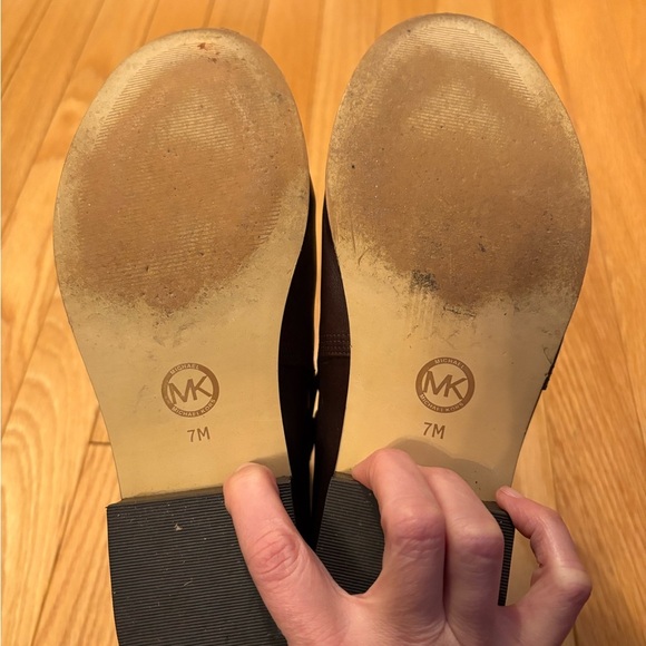 Michael Kors Dark Brown Ankle Booties, with gold hardware, size 7 - Picture 10 of 15